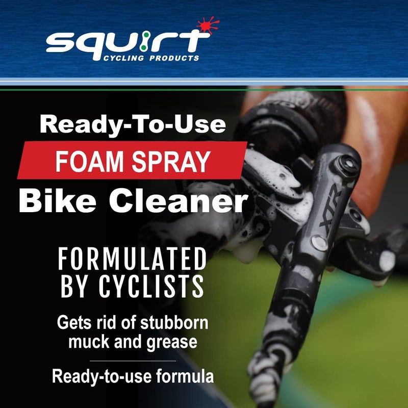 Squirt Bicycle Cleaner Spray (25 Oz) – Ready-to-Use Mild Bike Cleaner for All Bike Types & Parts – Gentle Foam Spray Bottle w/Trigger Nozzle – Planet-Friendly Bike Tools & Maintenance Aid - Image 1